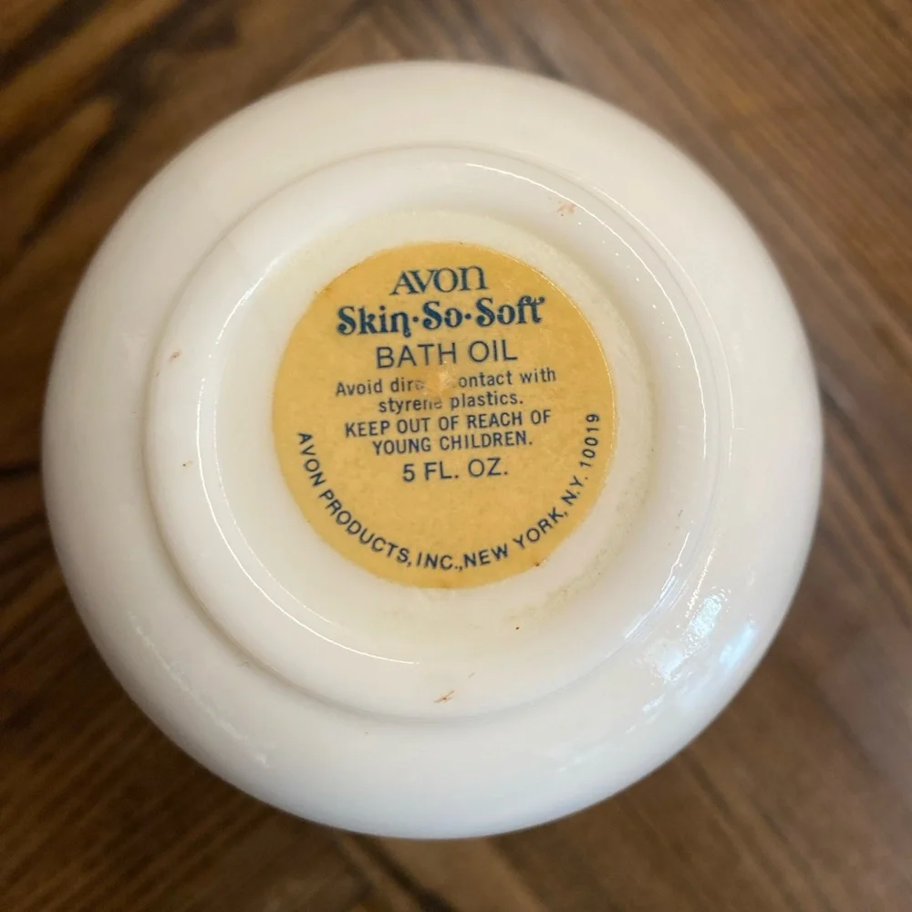 Vintage Avon Skin-So-Soft Bath Oil Decanter Set